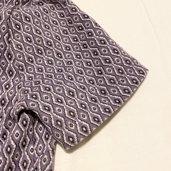 Zara Lilac Geometric Print Open Back Bodysuit Size XS - Picture 14 of 16